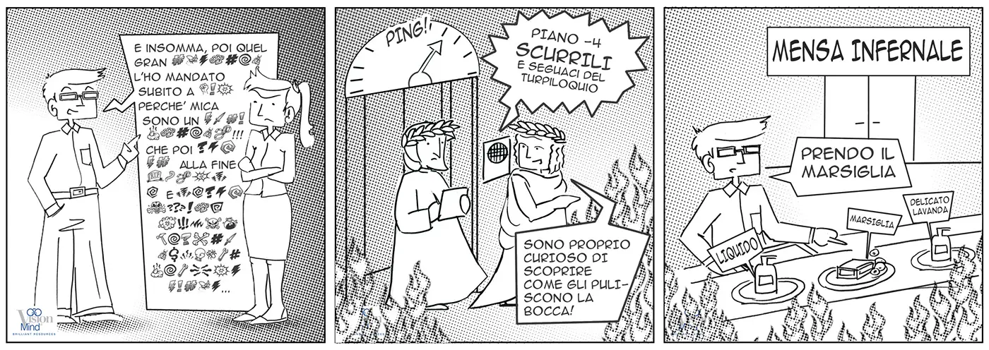 vignetta Gli scurrili - Dante Alighieri, Inferno