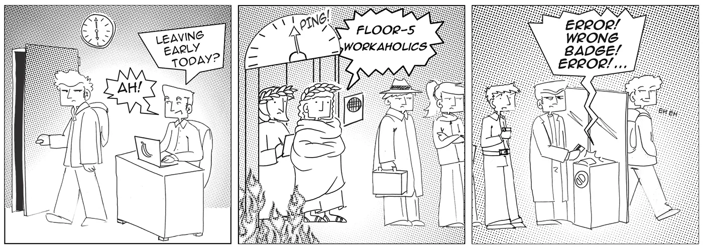 comic The workaholics - Dante Alighieri, Hell