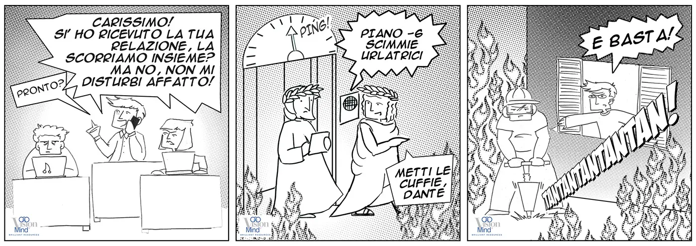 vignetta Gli urlatori - Dante Alighieri, Inferno