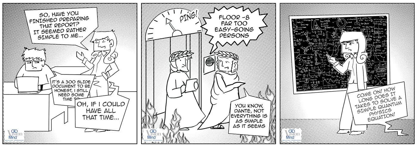 comic The far too easy-going persons - Dante Alighieri, Hell