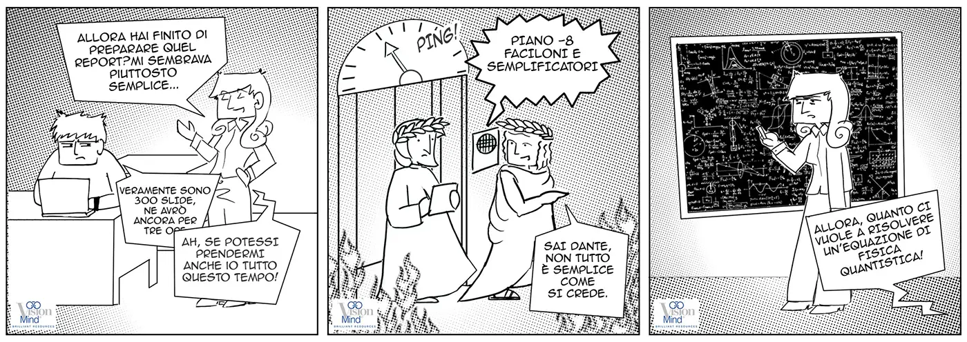 vignetta I faciloni e semlificatori - Dante Alighieri, Inferno