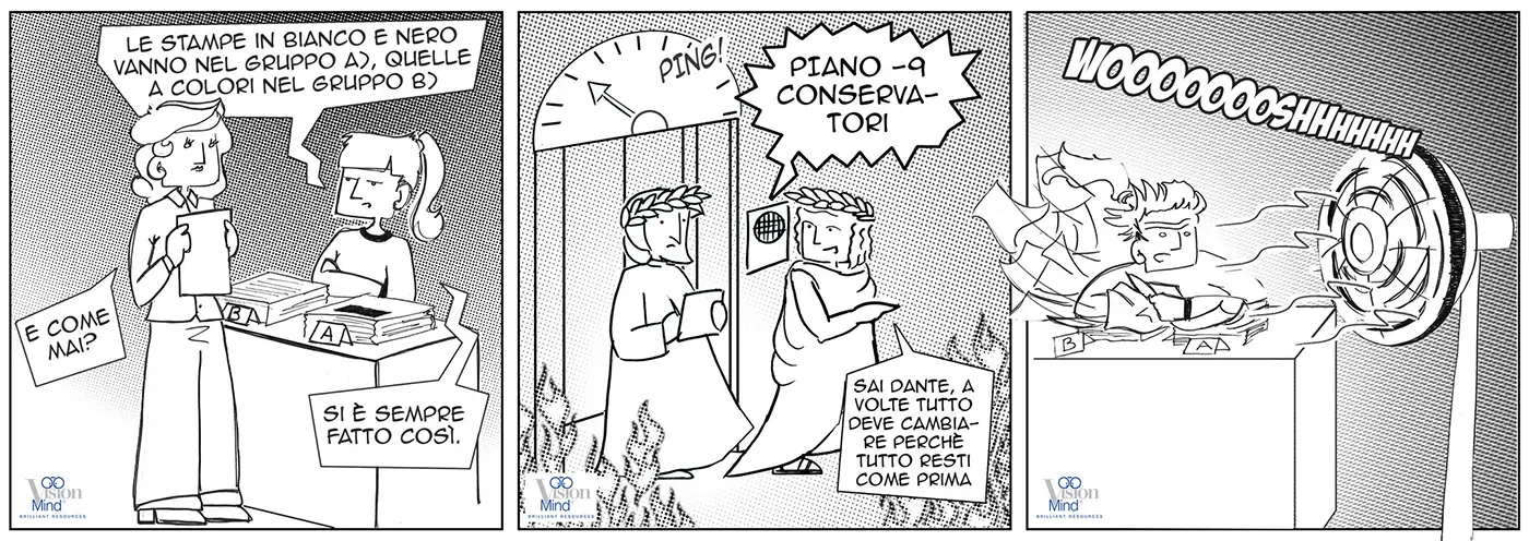 vignetta I conservatori - Dante Alighieri, Inferno